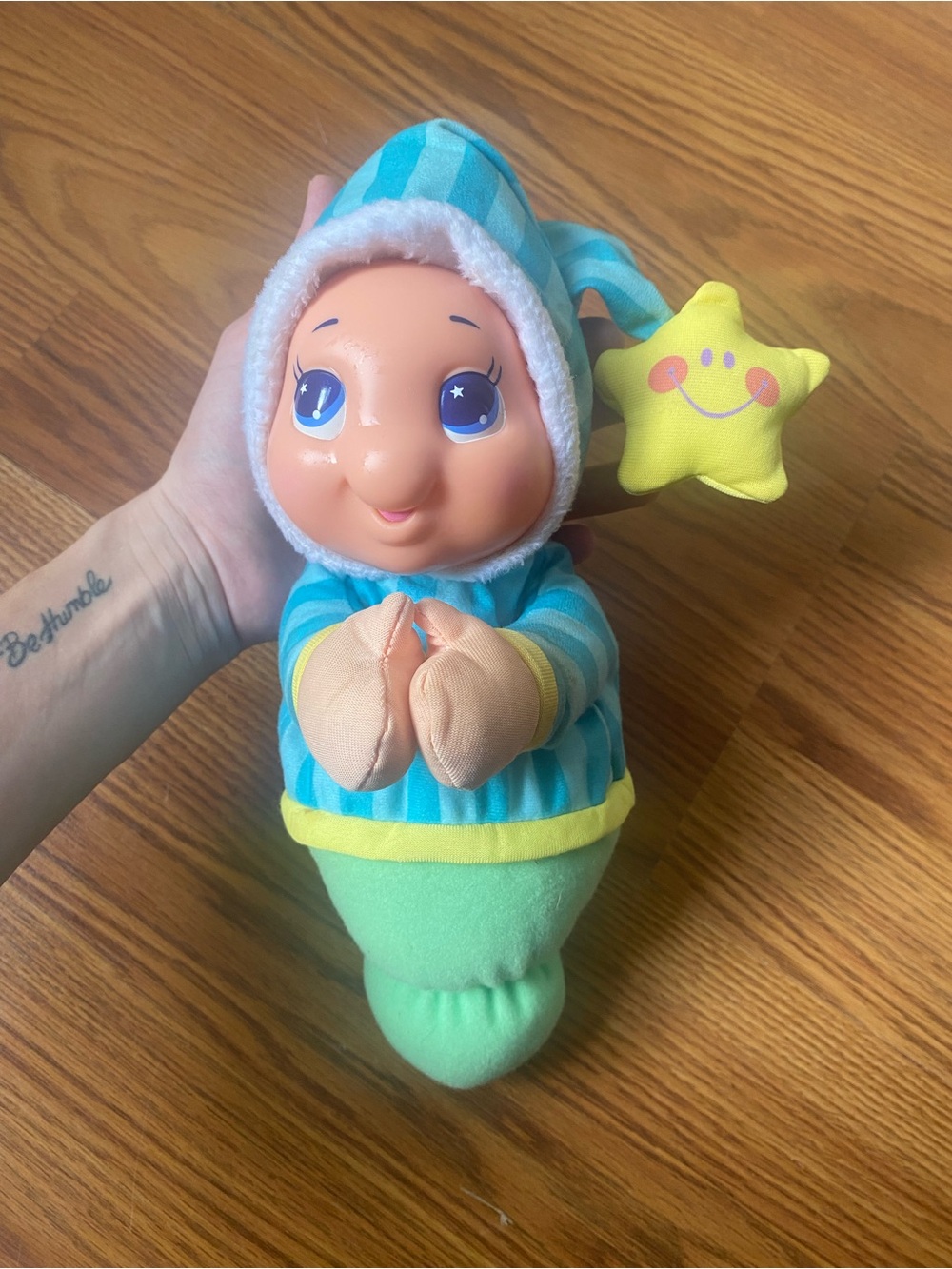 vintage 2003 Playskool Lullaby Gloworm plush toy